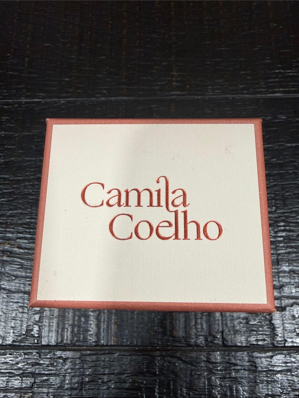 Camila Coelho White Petal Flower Stud Earrings with Gold Trim - Picture 3 of 4